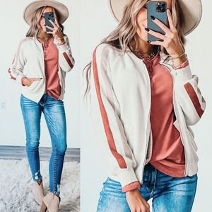 Mindy Mae Zip Bomber Sweater